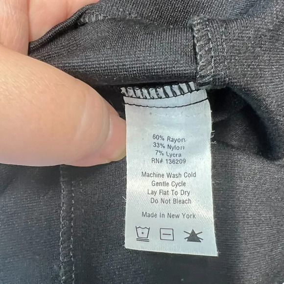 HATCH Black Short Sleeve Scoop Neck Ponte T-Shirt Dress Size 1 Small Maternity - Picture 6 of 6